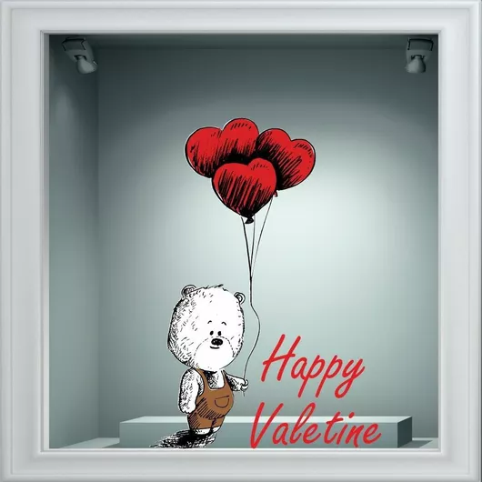 Αυτοκόλλητο Αγίου Βαλεντίνου - Αγίος Βαλεντίνος 97 - 120cm X 84cm