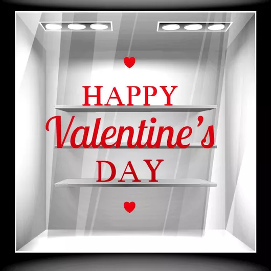 Orafol Αυτοκόλλητο Βιτρίνας Αγίου Βαλεντίνου Καφέ VAL 10105-1188 1τμχ