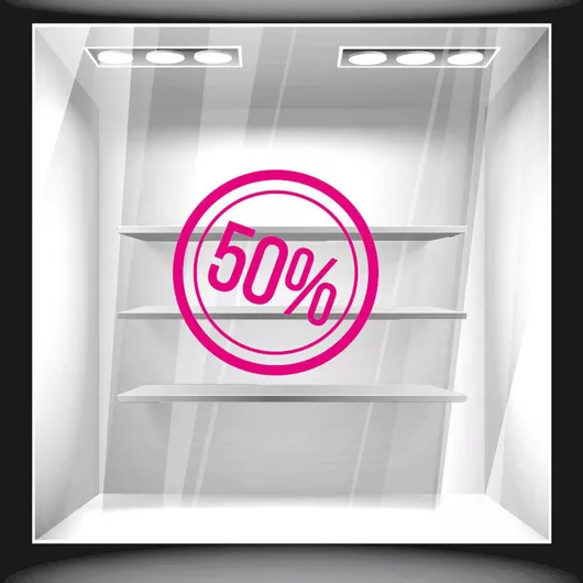 Αυτοκόλλητο Εκπτώσεων Κύκλος Ποσοστό 120cm X 120cm