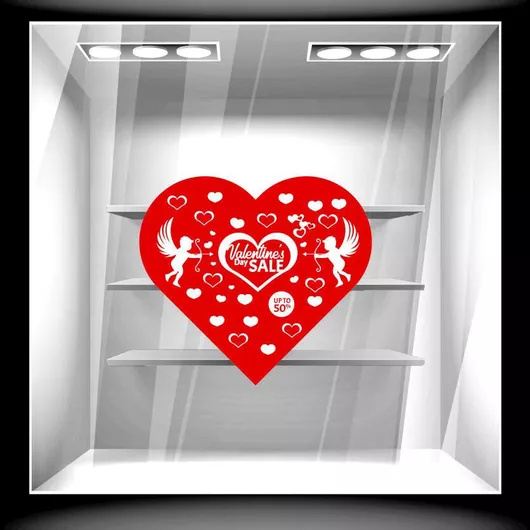 Orafol Αυτοκόλλητο Βιτρίνας Αγίου Βαλεντίνου Μαύρο VAL 10094-242 1τμχ