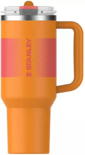 Stanley Flip Handled Tumbler Θερμός Ανοξείδωτο 1.18lt Golden Rod Fade με Καλαμάκι & Λαβή