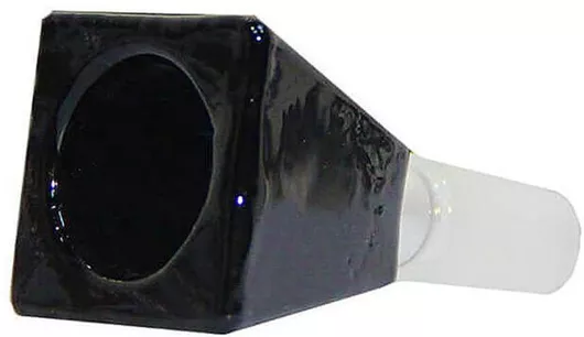Γυάλινο Bowl Bong Rectangular Cube Μαύρο 19mm