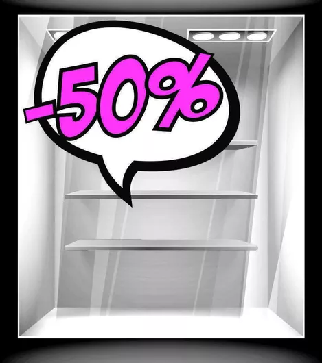 Αυτοκόλλητο Εκπτώσεων Εκπτωτικό 83 50cm X 47cm