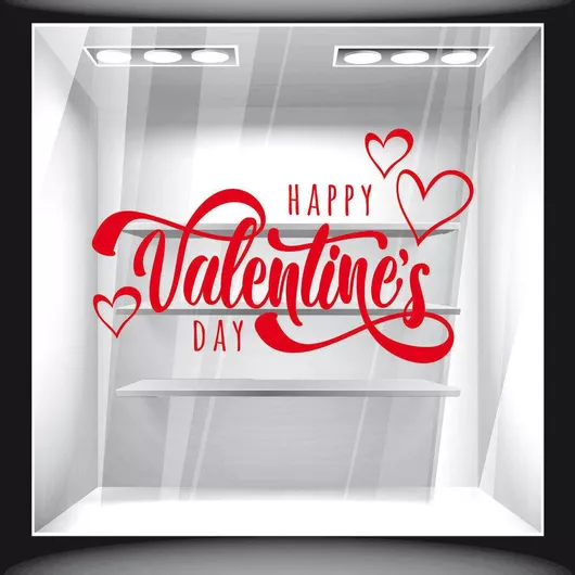 Orafol Αυτοκόλλητο Βιτρίνας Αγίου Βαλεντίνου Μπλε VAL 10075-250 1τμχ