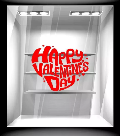 Orafol Αυτοκόλλητο Βιτρίνας Αγίου Βαλεντίνου Κόκκινο VAL 10152-244 1τμχ