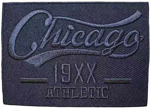 Θερμοκολλητική Στάμπα Μοτίφ Chicago Μπλε Σκούρο 8cm X 6cm 1τεμ