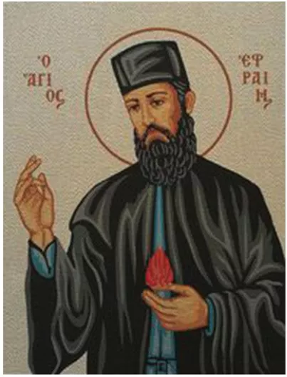 Gobelin L "Άγιος Εφραίμ" Κέντημα από Ύφασμα 60x48cm
