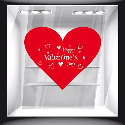 Orafol Αυτοκόλλητο Βιτρίνας Αγίου Βαλεντίνου Πράσινο VAL 10086-245 1τμχ