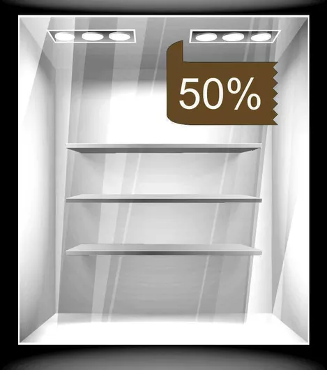 Orafol Αυτοκόλλητο Βιτρίνας Εκπτώσεων 50x36cm Μπλε S 12064-251 1τμχ