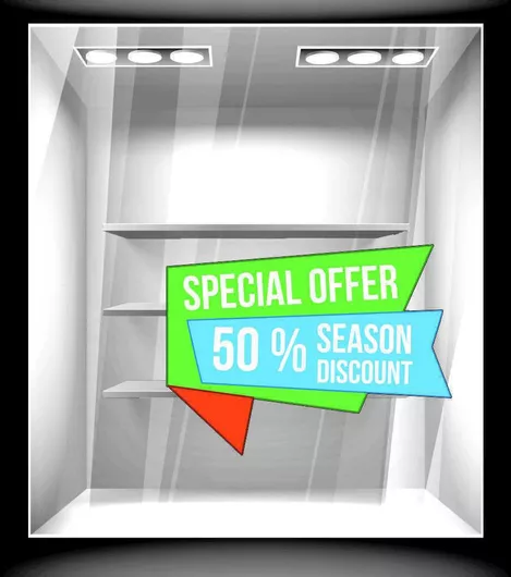 Αυτοκόλλητο Εκπτώσεων Εκπτωτικό 105 50cm X 36cm