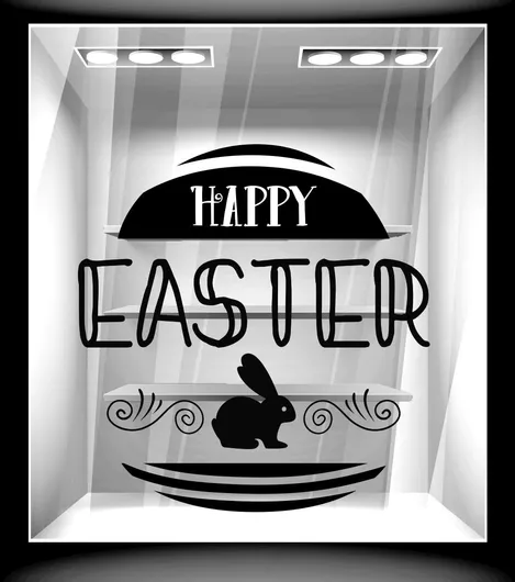 Orafol Αυτοκόλλητο Βιτρίνας Πασχαλινό 50x50cm EA 10101-1262 1τμχ