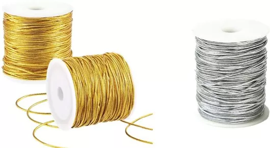 Κορδονι Ελαστικο Χρυσο Ασημι 1mm X 100m 0501146 Χρυσο