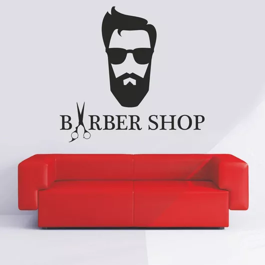 Αυτοκόλλητο Τοίχου Barber Shop 9 70cm X 65cm