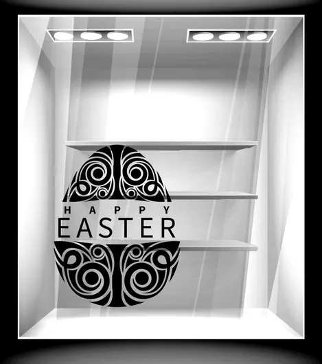 Orafol Αυτοκόλλητο Βιτρίνας Πασχαλινό Μπλε EA 10118-250 1τμχ