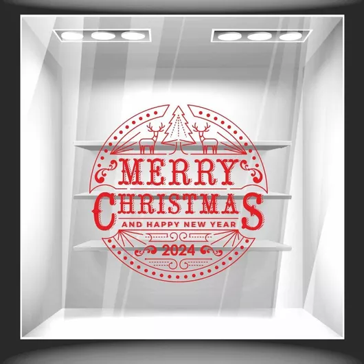 Χριστουγεννιάτικο Αυτοκόλλητο Merry Christmas 8 50cm X 50cm