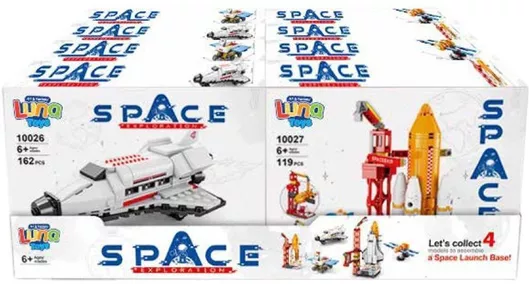 Luna Τουβλάκια Διαστημόπλοια Transform 3 σε 1 Σετ για 6+ Ετών