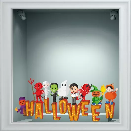 Αυτοκόλλητο Βιτρίνας Halloween 06 50cm X 21cm
