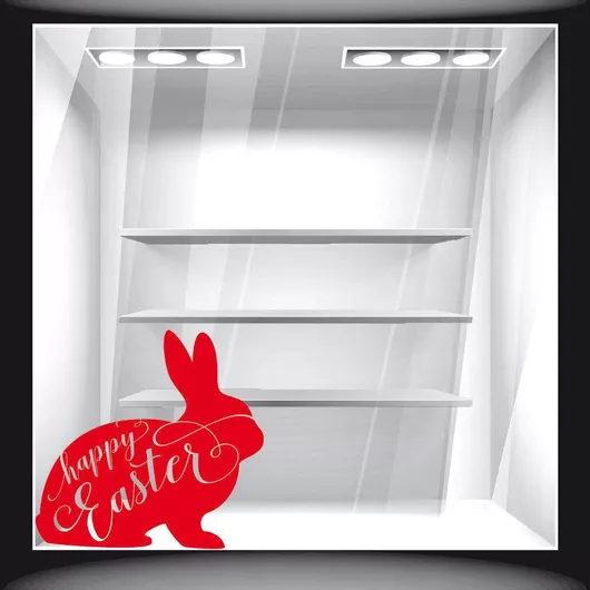 Αυτοκόλλητο Βιτρίνας - Πασχαλινό 77 - 11cm X 11cm