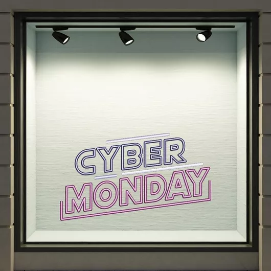 Αυτοκόλλητο Εκπτώσεων Cyber Monday 9 120cm X 67cm