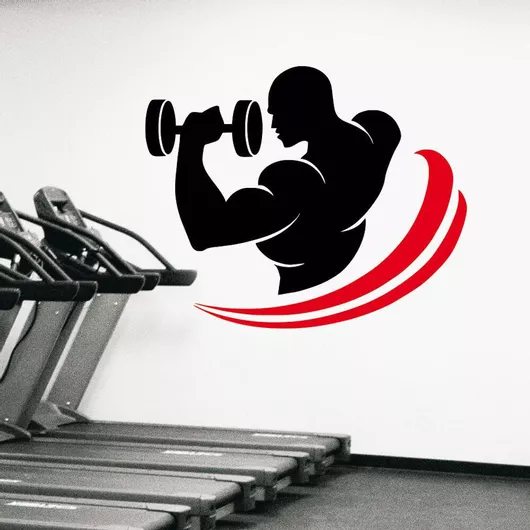 Αυτοκόλλητο Τοίχου Fitness 3 50cm X 40cm