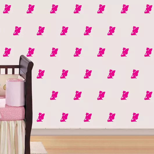 Mini Set Αυτοκόλλητα Τοίχου Νεράιδες Χρυσό