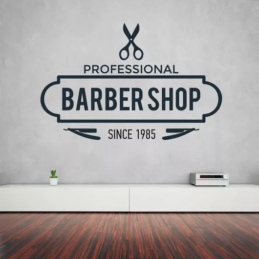 Αυτοκόλλητο Τοίχου Barber Shop 12 50cm X 32cm