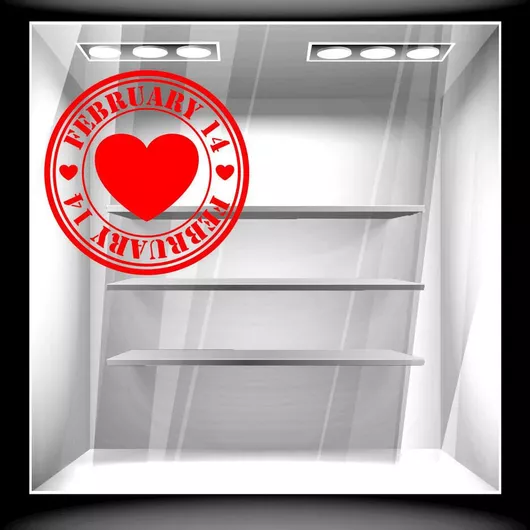 Orafol Αυτοκόλλητο Βιτρίνας Αγίου Βαλεντίνου Χρυσό VAL 10098-248 1τμχ