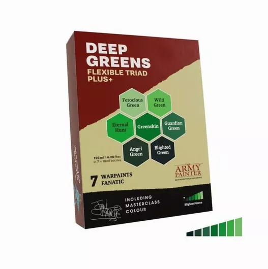 The Army Painter The - Warpaints Fanatic: Deep Green Flexible Triad Plus+ (7 Χρώματα) Χρώμα Μοντελισμού Deep Green