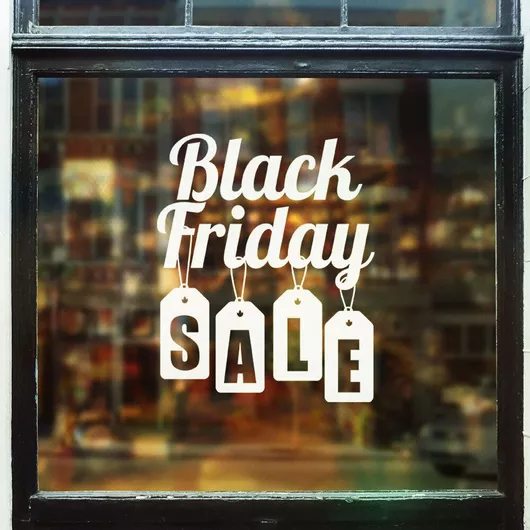 Αυτοκόλλητο Εκπτώσεων Black Friday 27 50cm X 57cm