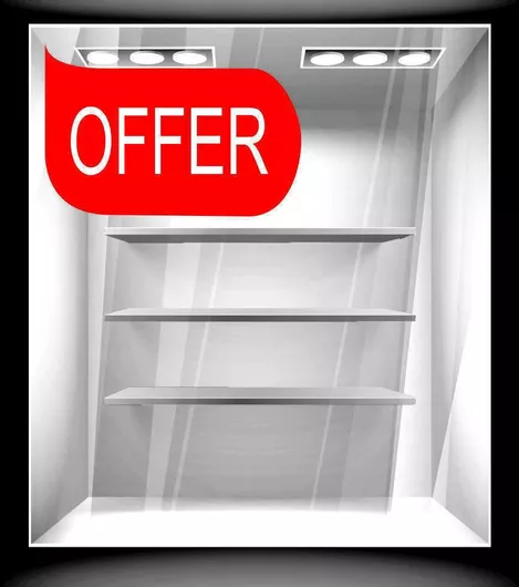 Orafol Αυτοκόλλητο Βιτρίνας Εκπτώσεων 50x36cm Ασημί S 12066-249 1τμχ