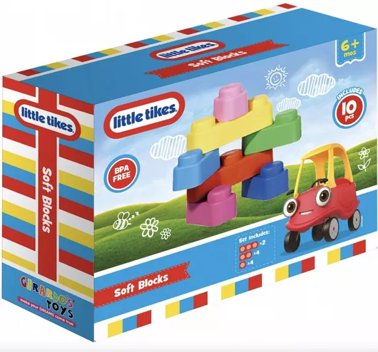 Little Tikes Τουβλάκια Soft Blocks για 6+ Μηνών 10τμχ