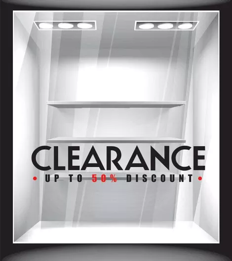 Αυτοκόλλητο Εκπτώσεων Clearance 80cm X 17cm