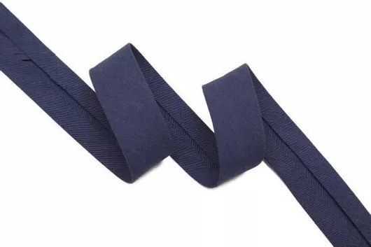 Ρέλι Λοξό Βαμβακερό Σκούρο Μπλε 20mm