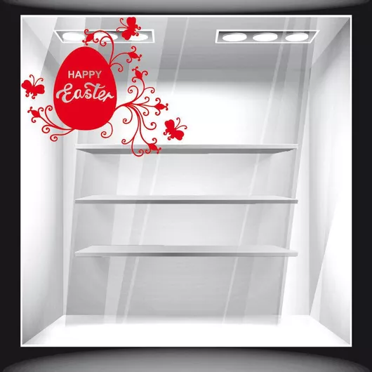 Orafol Αυτοκόλλητο Βιτρίνας Πασχαλινό 1.2x1m Κόκκινο EA 10085-244 1τμχ