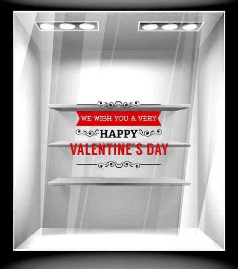 Orafol Αυτοκόλλητο Βιτρίνας Αγίου Βαλεντίνου Κίτρινο VAL 10158-905 1τμχ