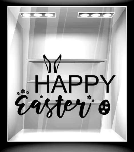 Orafol Αυτοκόλλητο Βιτρίνας Πασχαλινό 50x39cm Κόκκινο EA 10099-244 1τμχ