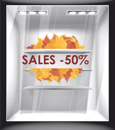 Orafol Αυτοκόλλητο Βιτρίνας Φθινοπωρινό Ασημί AU 10008-249 1τμχ