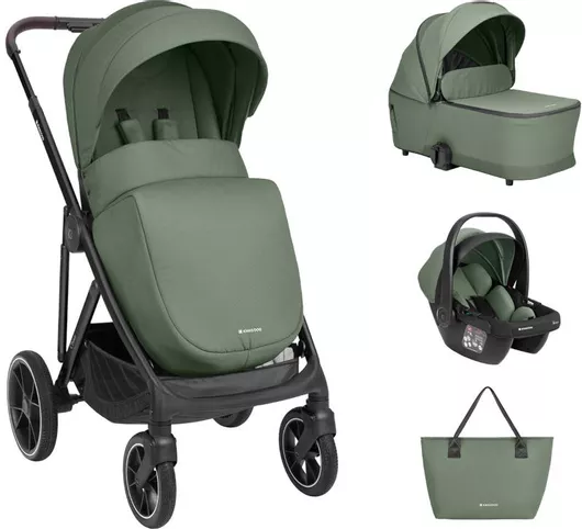 Kikka Boo Chiara Ρυθμιζόμενο Καρότσι Μωρού 3 σε 1 Kατάλληλο για Nεογέννητο Army Green
