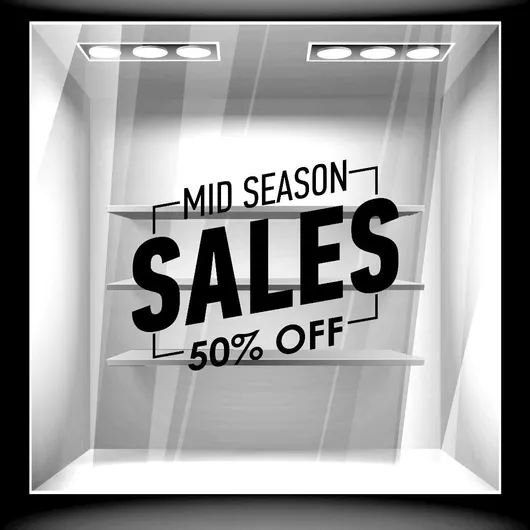 Orafol Αυτοκόλλητο Βιτρίνας Εκπτώσεων Καφέ S 12099-1188 1τμχ