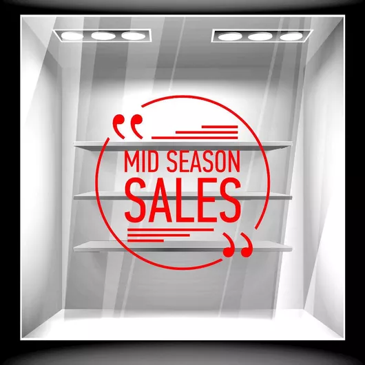 Orafol Αυτοκόλλητο Βιτρίνας Εκπτώσεων Κόκκινο S 12098-244 1τμχ