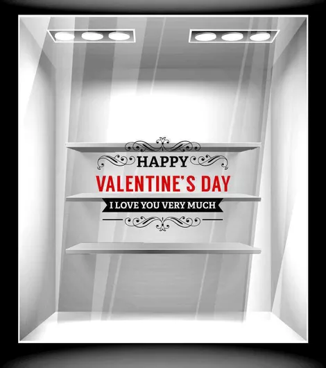 Orafol Αυτοκόλλητο Βιτρίνας Αγίου Βαλεντίνου Χρυσό VAL 10159-248 1τμχ