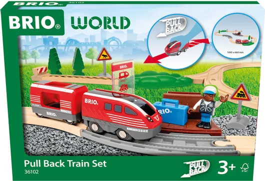 Brio Toys Σετ με Τρενάκι για 3+ Ετών Pull Back