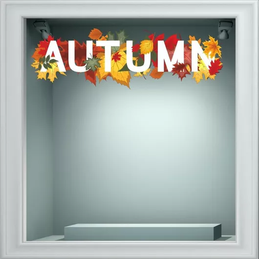 Αυτοκόλλητο Βιτρίνας Φθινοπωρινό 43 120cm X 38cm