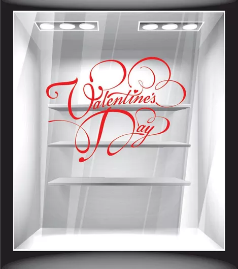 Orafol Αυτοκόλλητο Βιτρίνας Αγίου Βαλεντίνου Κίτρινο VAL 10002-905 1τμχ