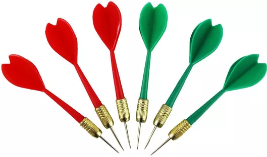 Master Brass Plated Darts 6 Pieces