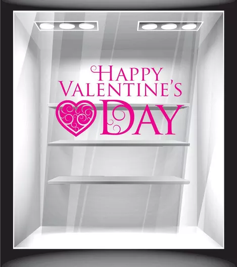 Orafol Αυτοκόλλητο Βιτρίνας Αγίου Βαλεντίνου Κόκκινο VAL 10008-244 1τμχ