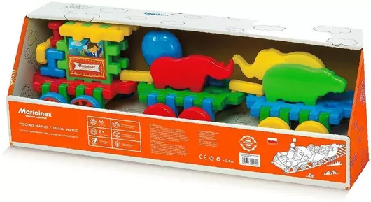 Marioinex Τουβλάκια Mario Train για 2+ Ετών 46τμχ