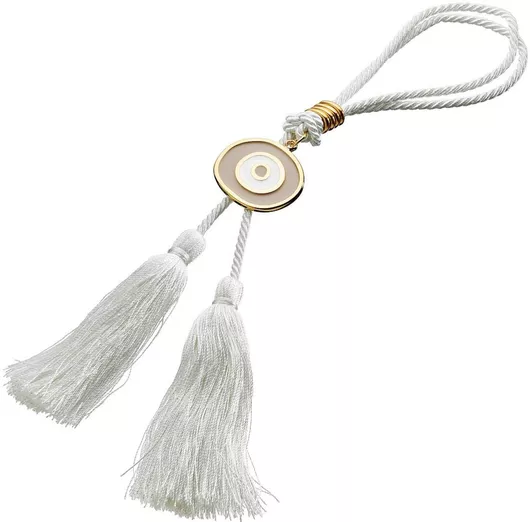 Georgiou Κρεμαστό Γούρι Μάτι από Μέταλλο Καφέ