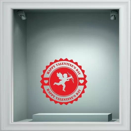 Orafol Αυτοκόλλητο Βιτρίνας Αγίου Βαλεντίνου Κόκκινο VAL 10214-244 1τμχ