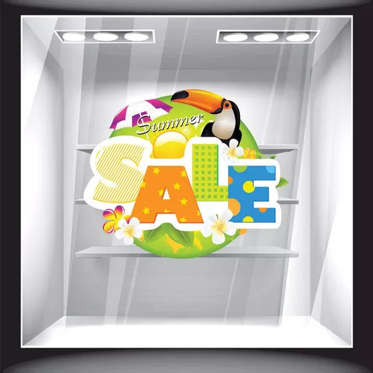 Αυτοκόλλητο Εκπτώσεων Summer Sale 19 50cm X 40cm